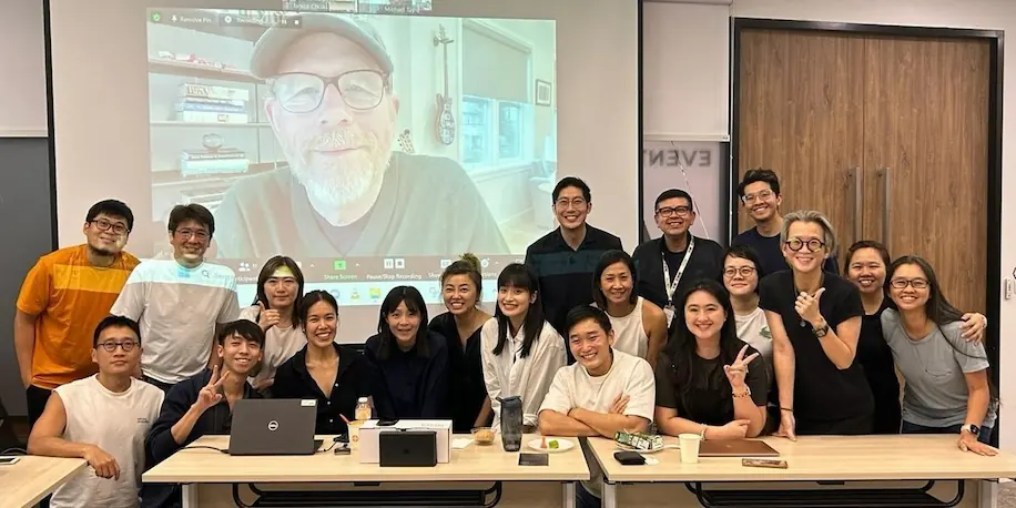 EMERGE 2.0 participants with guest lecturer, Ron Howard.