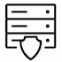 Icon showing a secured storage