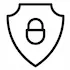Icon showing a shield with a lock icon
