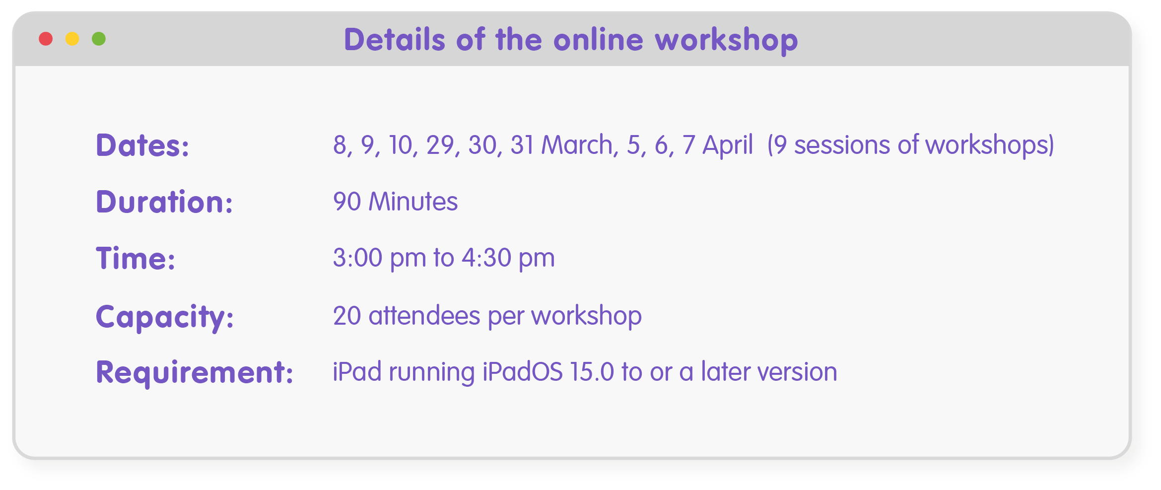 Clips workshop by Apple Singapore