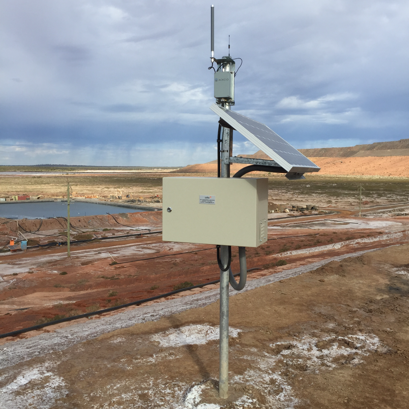 IMDA Spark Programme: Ackcio Beam used to monitor sensors on a tailings dam at a gold processing facility in Kalgoorlie, Western Australia