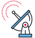 An icon representing a satellite