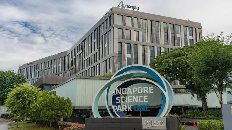 The Singapore Science Park One building, a hub for business partnerships with IMDA's 5G innovation programme