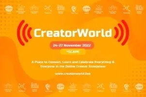 Banner featuring the 2022 CreatorWorld Event at the Singapore Media Festival, spotlighting innovation and creativity in the media scene