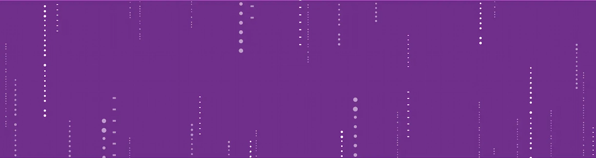 Purple background image with straight dotted line