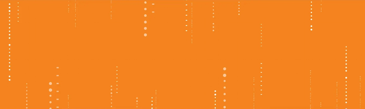 Orange background image with straight dotted line