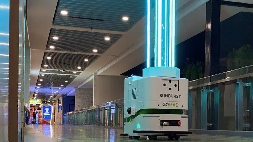 The Sunburst UV robot, by PBA Robotics, is an example of how artificial intelligence is being used in Singapore to combat the coronavirus