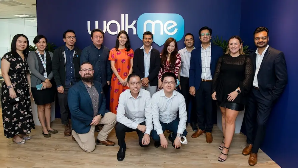 Singapore tech start-up, WalkMe company group photo joined the IMDA accreditation programme
