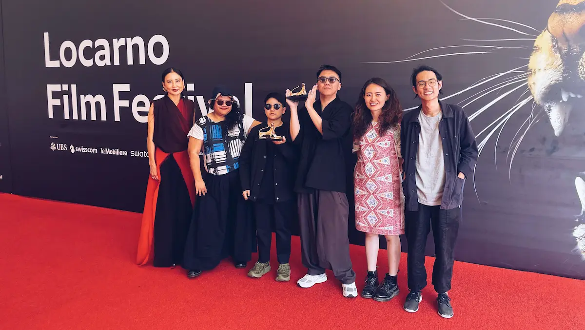 Singaporean Nelson Yeo’s (third from right) debut feature, Dreaming & Dying, which screened at the Locarno International Film Festival in August, won two awards. 