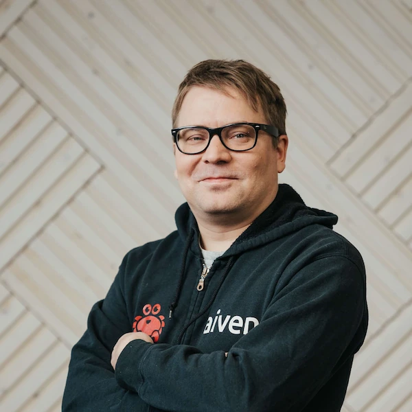 A photo of Aiven's Chief Technology Officer (CTO) and co-founder Heikki Nousiainen.