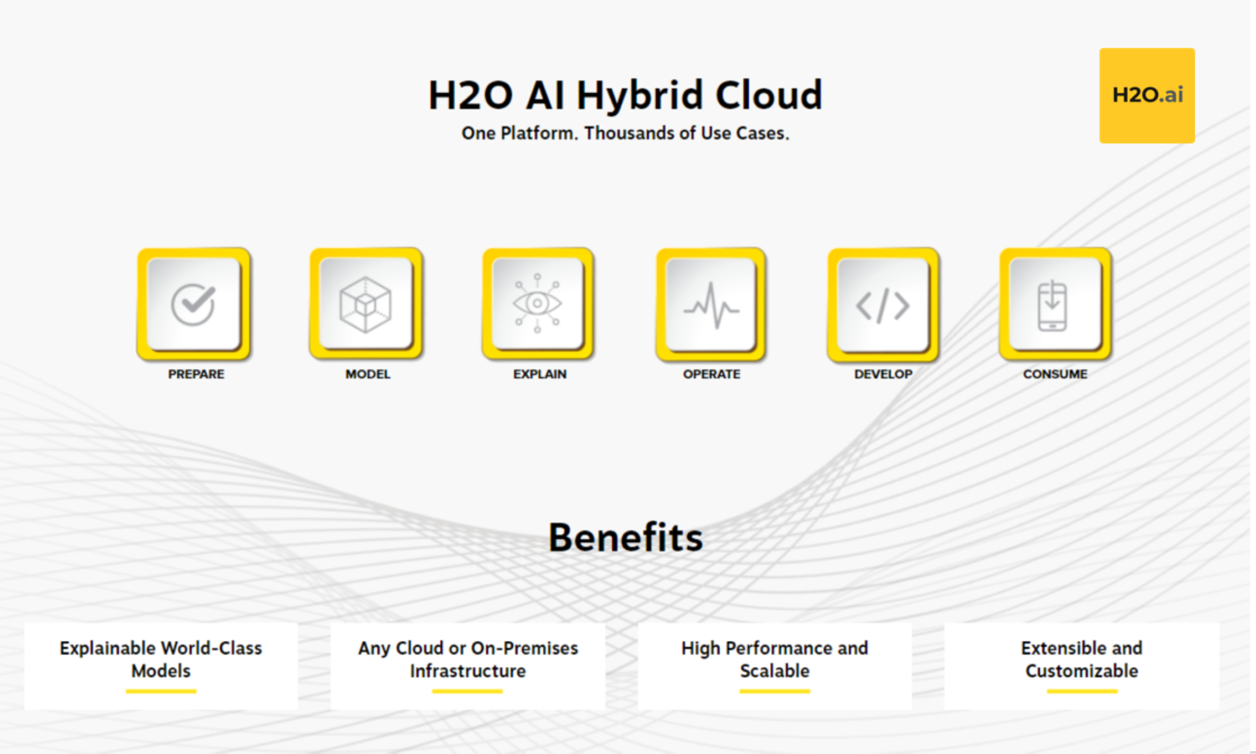 H2O AI Hybrid Cloud website screenshot, highlighting IMDA-accredited solution for Hortifrut's optimised distribution decisions