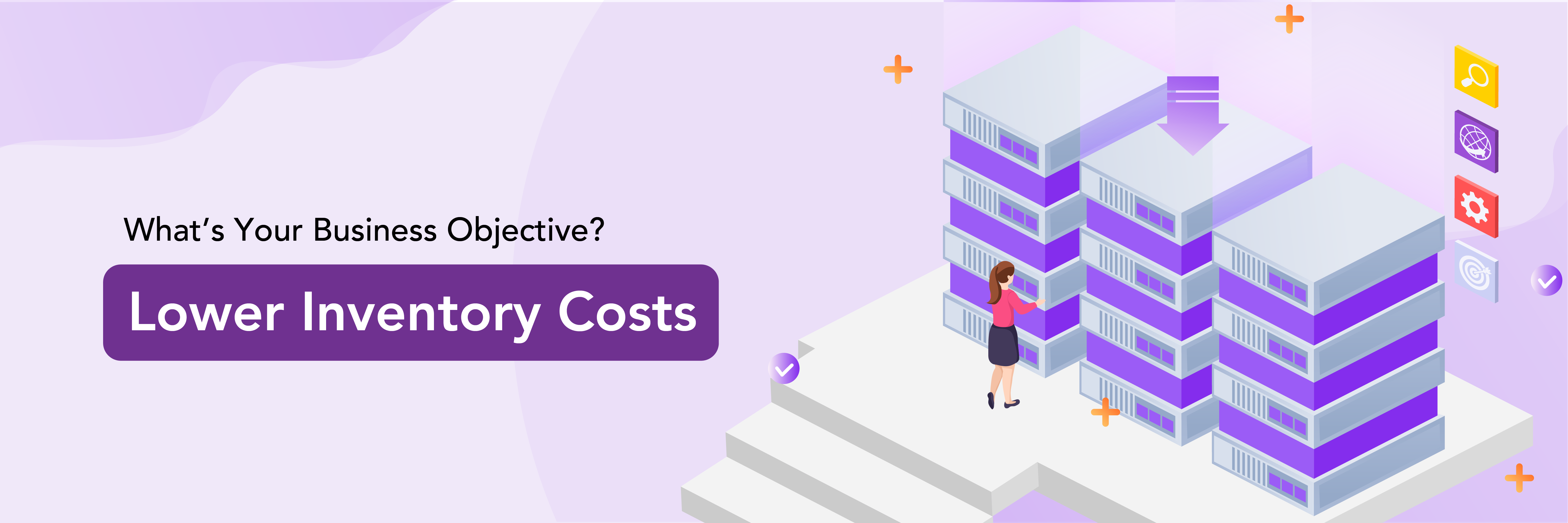 A banner advertising the BDDB programme for lowering inventory costs with the use of the Business Intelligence Tool