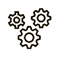 An icon of gears