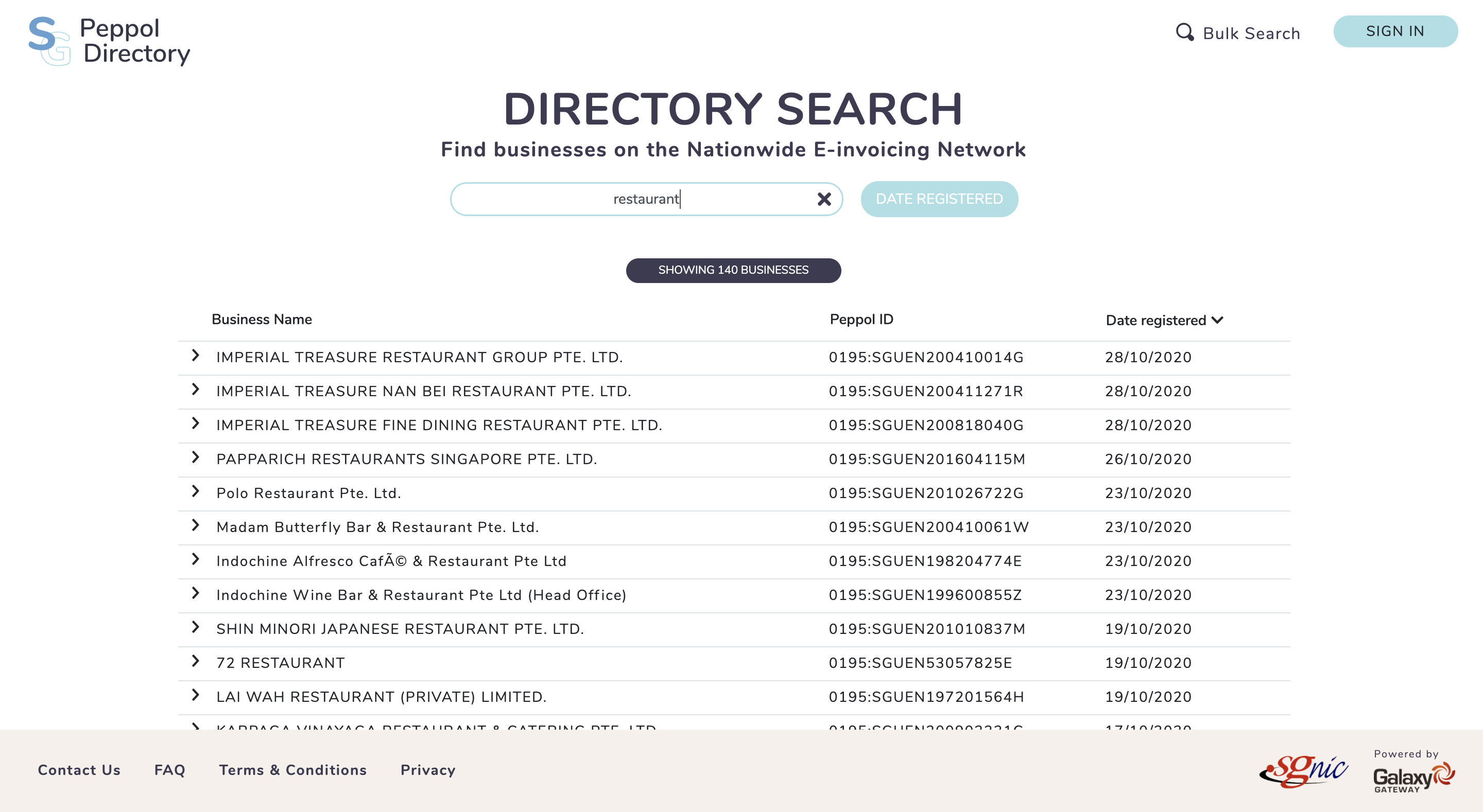 The SG Peppol Directory: A simple search for Singapore businesses that are e-invoicing solution providers