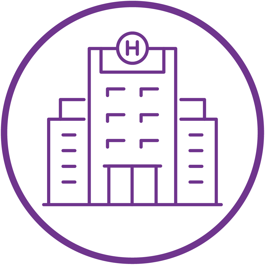 Sector-specific Industry Digital Plans: An icon representing the hotel sector featuring a building with a letter H logo