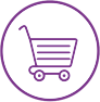 Sector-specific Industry Digital Plans: An icon representing the retail sector featuring a supermarket trolley