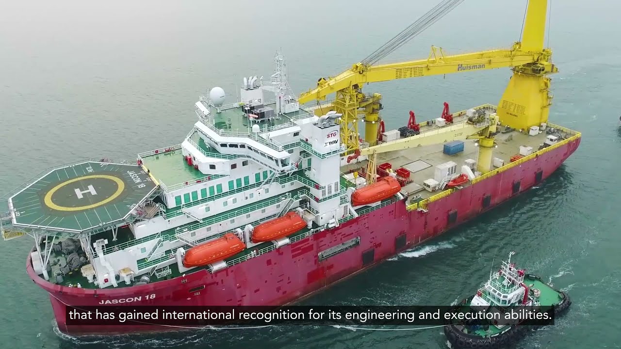 Video thumbnail: A cargo ship sailing on the sea, representing the Marine & Offshore Engineering Industry Digital Plan