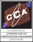 Accredited CAs logo for companies in Singapore that have been accredited by the Controller