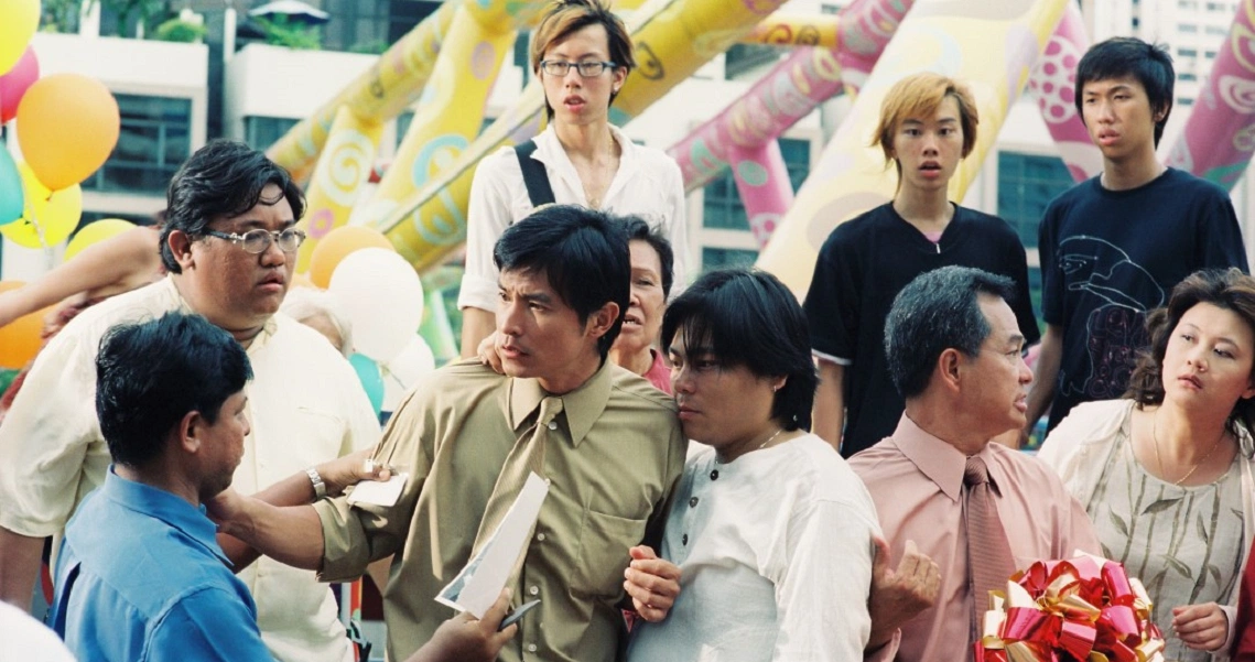 A scene from the Singaporean film 'The Best Bet' showing characters engaged in a tense moment during a gambling sequence.