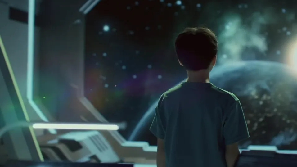 boy in a spaceship