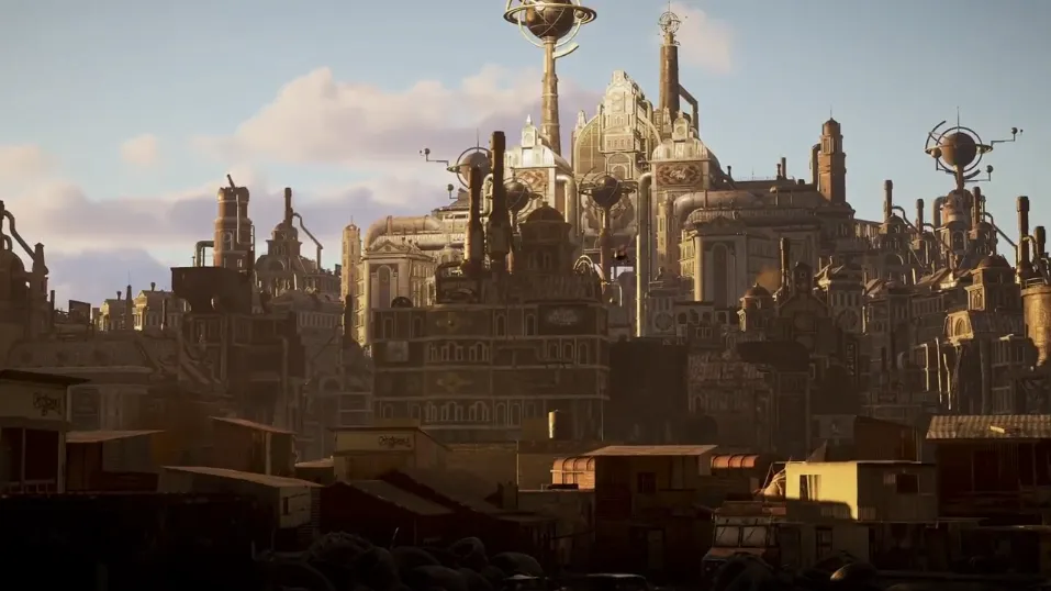 futuristic castle